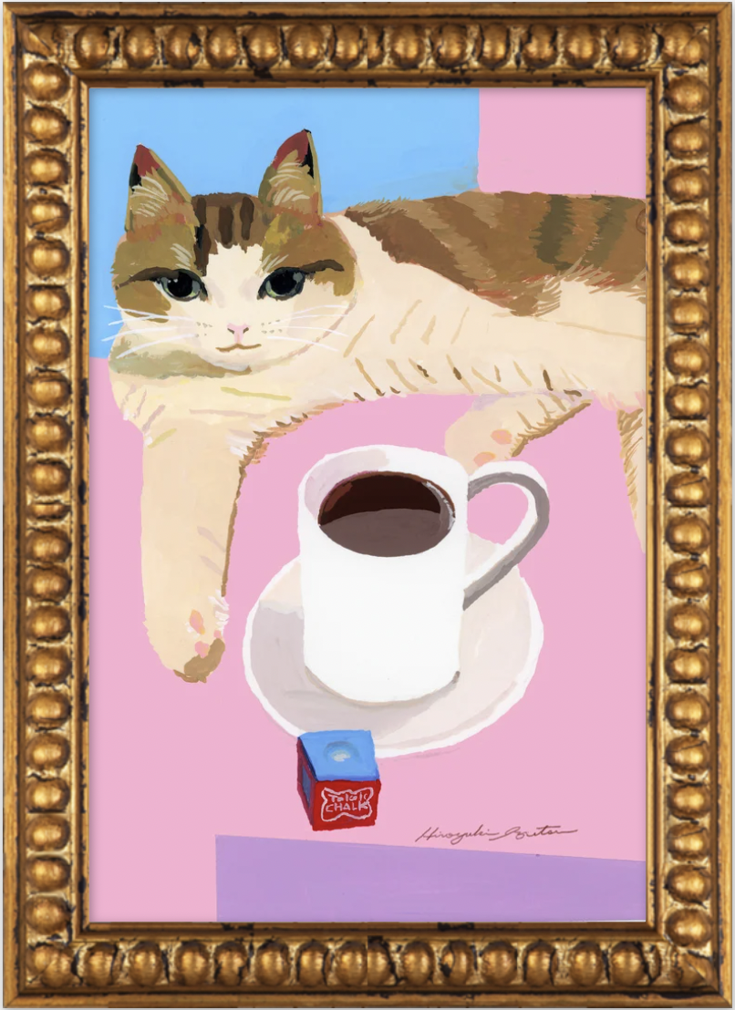 Cats and Coffee in Billiard Halls Art