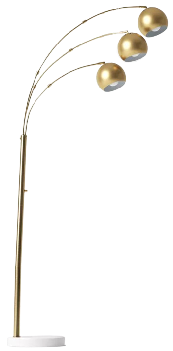 Gold 3-Head Floor Lamp